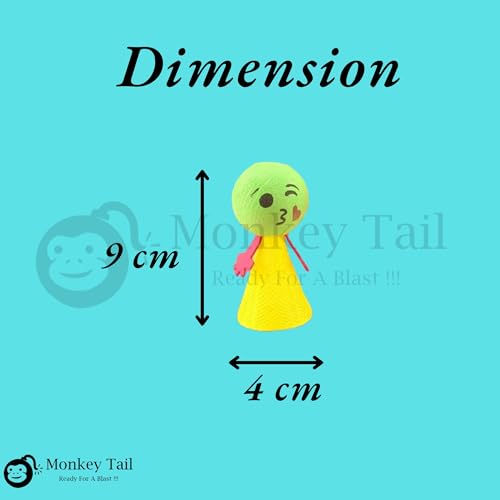 Image of MONKEYTAIL Cheeky Emojis Jump Toys As Birthday Return Gifts For Kids I Set Of 15,Multicolor