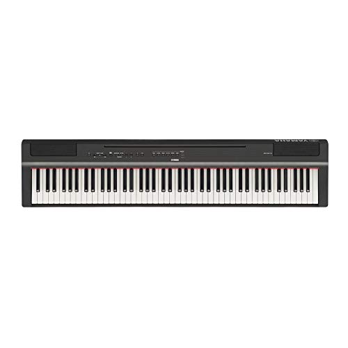 YAMAHA P125 88-Key Weighted Action Digital Piano with Power Supply and Sustain Pedal, Black