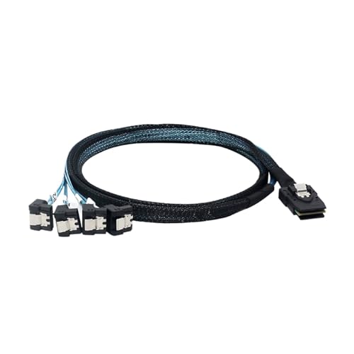 Cable interno S-AS 36PIN a 4 SATA 7PIN con cierre 1.0 m miniatura 5