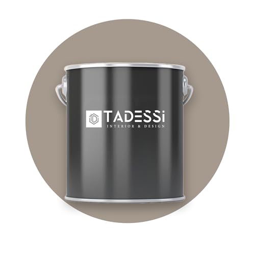 Tadessi Pintura interior marrón – pardo suave – pintura de pared lavable mate – pintura de emulsión – poco olor y sin disolventes – envase de 1 litro