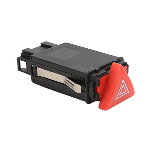 Jacksing Interruptor de luz de perigo, botão de lâmpada de emergência sensível de alta resistência 8L0941509J substituição para A3 8L1 1996-2003 para automóvel