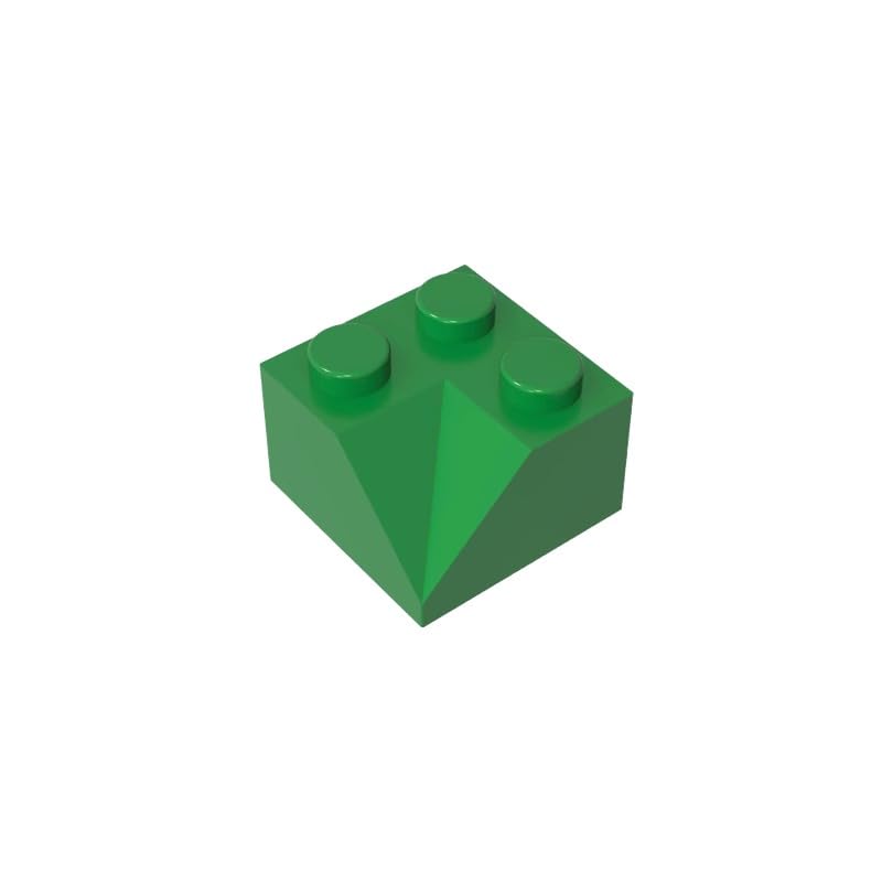 XYEIUGO 3046 Slope Brick 2x2 45° Sloped Concave Roof Tile, Green, 50 PCS — image 1