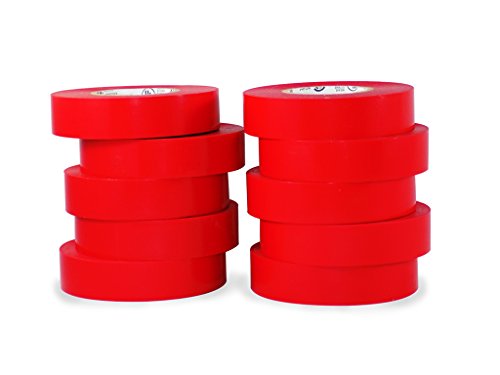 Ruban adhésif électricien rouge 19mm x 20m TRU EL-766AW