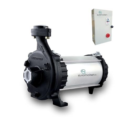 Image of 1.5Hp Open Well Submersible water Pump, ISI certified for Quality by BIS, Dual Carbon Bush Technology, Head 125 feet (Heavy Duty Pump with Cast Iron Impeller) (ISI Certified (4 Mtrs Cable))