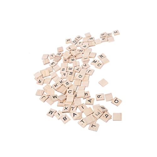 100 piezas de fichas de letras de madera para manualidades miniatura 4