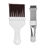 2Stück Lamellenkamm Trockner,Kondensator Kamm Flosse,Kondensator Flosse Reinigung Bürste Klimaanlage Fin Reiniger Kühlschrank Spule Reinigung Schneebesen Bürste Metall Fin