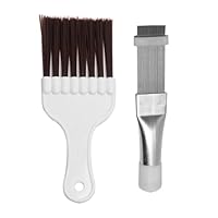 2Stück Lamellenkamm Trockner,Kondensator Kamm Flosse,Kondensator Flosse Reinigung Bürste Klimaanlage Fin Reiniger Kühlschrank Spule Reinigung Schneebesen Bürste Metall Fin