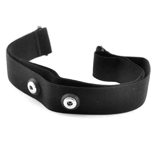 Buaak Correa de repuesto para monitor de frecuencia cardíaca, ajustable, suave, para ciclismo, monitor de frecuencia cardíaca para personas físicas, compatible con Maijin Blackbird Garmin (negro)