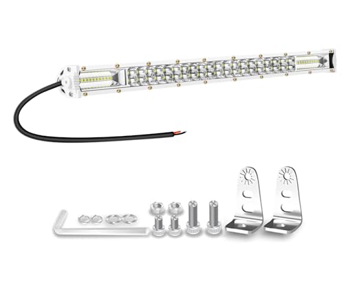 Image of 20 Inch LED Light Bar, Marine LED Light Bar 60W 6000lm Truck Tractor Boat Light pods Waterproof Combo Beam 12V 24V Spotlights Off Road ATV UTV RV RZR Trailer Fishing Driving, 1 Pack