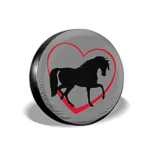 Paedto Reservewiel Covers Galloping Paard met Hart Spare Band Cover Universele Wielband Cover voor Trailer RV SUV Truck…