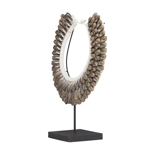 Escultura decorativa Shell con base, 12x6x15 pulg miniatura 2