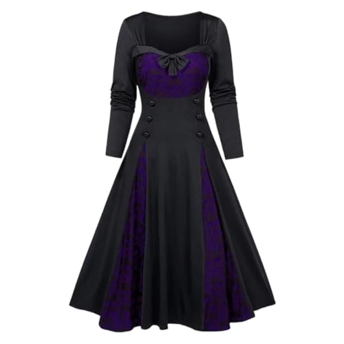 Vestido de Halloween para mujer Disfraz Diablo Mujer Halloween corsé gótico victoriano Vestido GóTico De Bruja Ropa Disfraz Medieval Estilo Medieval Victoriano Adulto Disfraces Carnaval Cosplay