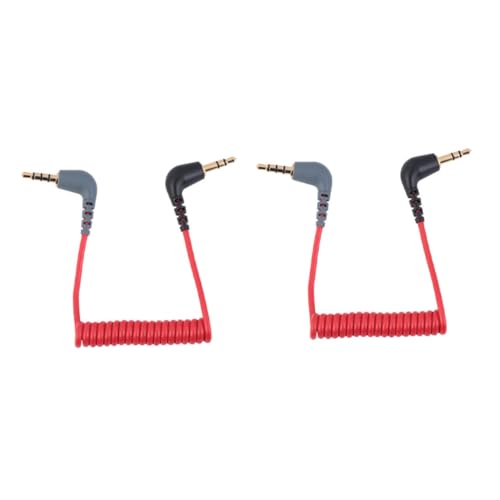 Cable de extensión de audio 3.5mm DOITOOL 0.75m rojo 2 piezas miniatura 1