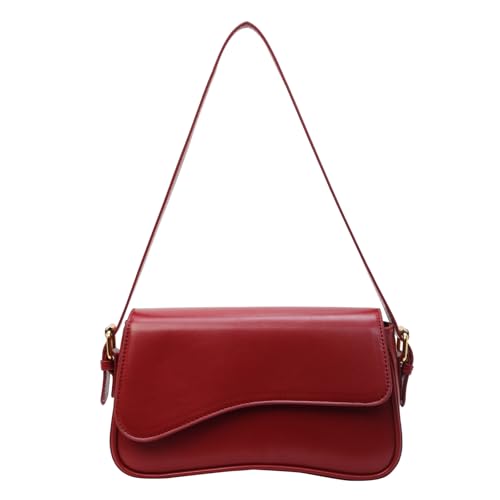 Image of Shoulder Bag for women Y2K Crossbody Vegan Leather Purse Straps Retro Clutch Hobo Hadbags with 2 Removable