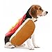 XJKLBYQ Dog Costumes, Hotdog Clothes for Dogs, Warm Soft Cute Party Cosplay Costumes for Puppy Small Dogs Pets, Dog Apparel & Accessories with 2 Plush Squeak Toys,, STANDARD, Yellow