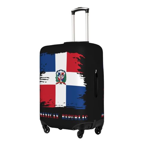 Travel Luggage Cover Vintage Dominican Republic Flag Fashion Washable Baggage Suitcase Protector Fit For Luggage Large2