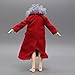 1/12 Scale Female Clothes Red Fur Collar Trench Coat Clothing Model for 6-inches Action Figure Body, Fashion Stylish Windbreaker Jacket 6