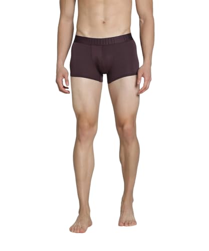 Image of Puma Bamboo Men's Trunks - Warm Chestnut - White