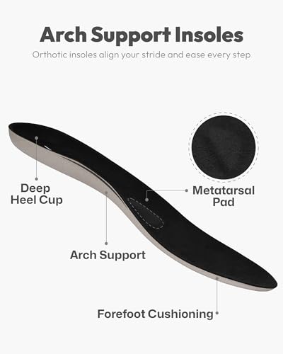 Mens Slippers with Arch Support, Breathable House Slippers for Men with Velvet Lining, Orthopedic Slip On Clog for Plantar Fasciitis, Indoor Outdoor House Shoes with Anti-Skid Rubber Sole3