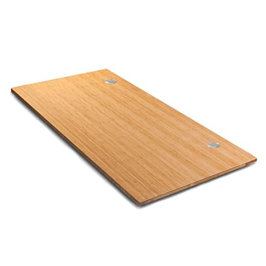 VWINDESK 60 x 30 x 1 Inch 100% Solid Bamboo Desk Table Top Only,for Standing Desk Home Office Desk with 60mm Grommets(Right Angle)