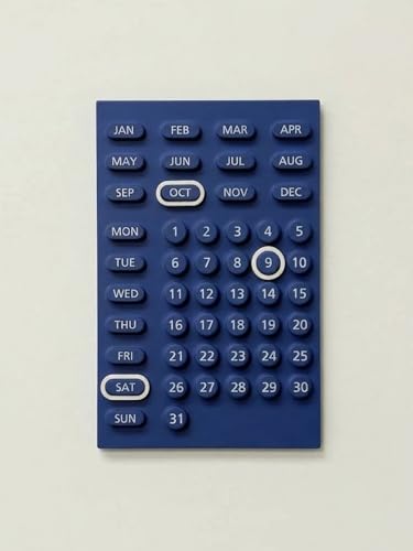 Image of POLKA Calendar | for Home & Office | Wall & Desk Calendar | Aesthetic (Blue)