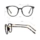 Firmoo Blaulichtfilter Brille ohne Sehstärke für Damen Herren Runde Computerbrille gegen Kopfschmerzen Antimüdigkeit, Blaulicht UV Schutzbrille Entspiegelte Nerdbrille (Leoparden)