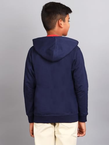 Image of ZION Hoodies for Boys - Cotton Hoodies Sweatshirt with Zipper | Solid & Regular Fit with Embroidery | Long Sleeve | for Every Occasion | Multiple Sizes & Colors (Pack of 1)