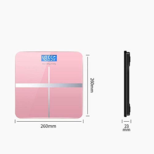 Báscula digital compacta rosa para baño 180kg miniatura 2