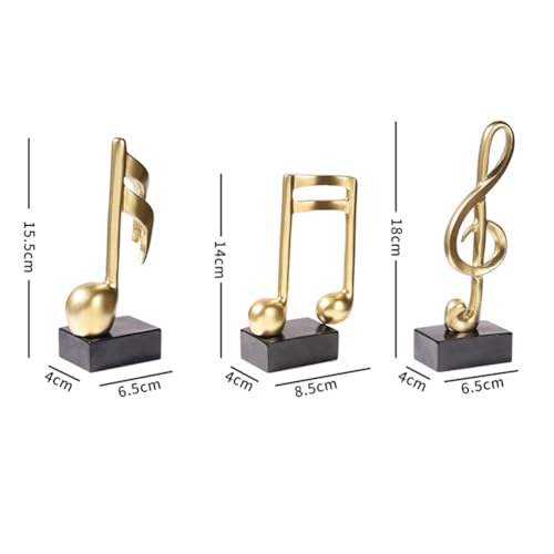 Escultura Musical de 3 Piezas Decorativa Moderna en Resina miniatura 2