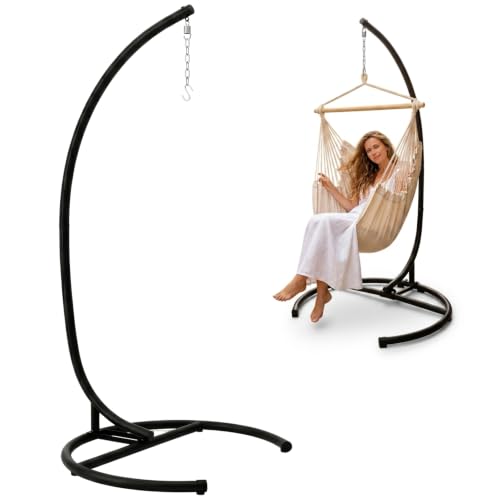 AMANKA Jusqu'à 150kg : Support pour Fauteuil Suspendu - Support Chaise Suspendue 210cm - Cadre Aesthetic pour Fauteuil de Jardin Siege Suspendu Fauteuil a...