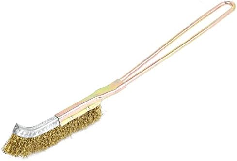 Aexit 22cm Long Painting Supplies & Wall Treatments Handheld Metal Handle Bent Head Brass Wire Paint Rollers Cleaning Brush