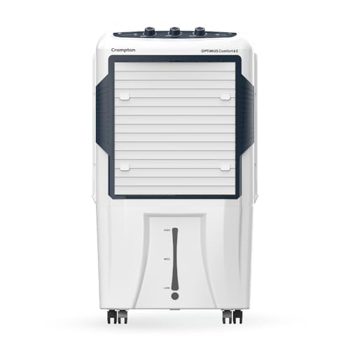 Image of Crompton Optimus Comfort 65 Litres Desert Air Cooler for home | Low Noise Operation | Large & Easy Clean Ice Chamber | High Density Honeycomb Pads | Everlast Pump | Humidity Control