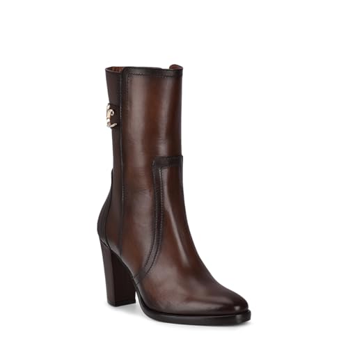 Cuadra FRANCO Women's Brown leather bootie with metallic symbol T32TSTS2