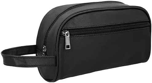 Neceser De Cuero PU Para Hombres, Organizador De Artículos De Tocador Impermeable De Gran Capacidad Con Cremallera Para Articulos De Tocador Salvador Organizador De Articulos De Tocador