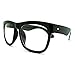 Black Oversized Square Glasses Thick Horn Rim Clear Lens Frame