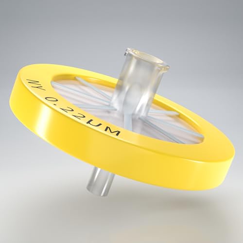 Image of Syringe Lab Filters,Syringe Filters, Nylon 13mm Diameter 0.22μm Pore Size,Non Sterile Filtration,Yellow Pack of 100