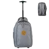 Bordlite Ryanair Cabin Approved Wheeled Backpack 40x25x20cm – 2 in 1 Lightweight Trolley Bag & Rucksack on Wheels (20L) Underseat Hand Luggage for Travel, Business, Weekend Trips - Grey