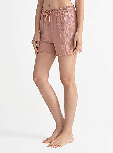 Femofit Womens Pajama Shorts Modal Bottoms Comfy Lounge Sleep Shorts Boxer Pj Casual Sleepwear With Pockets Stretch Drawstring 2-Pack (Light Grey Blue+Russet Pink,M) #TOP2