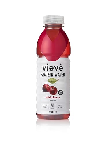 Vieve Protein Water 6x500ml - Wild Cherry | 20g Protein, Sugar Free, Fat Free & Dairy Free | A Ready to Drink Alternative to Protein Powders & Shakes | 6 Pack