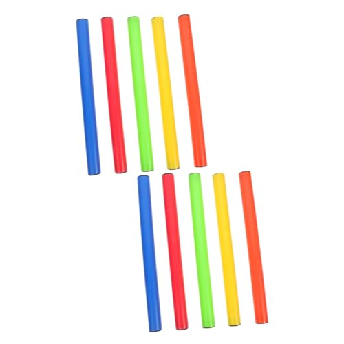 BESPORTBLE 10pcs Reusable Relay Sticks for School Competitions Lightweight and Running Tools for Track Events Comfortable Grip for All Ages Bright Colors