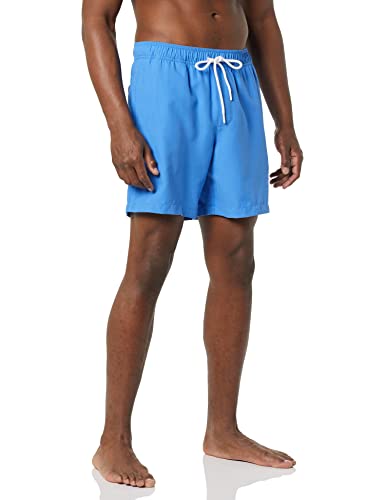 Amazon Essentials Bañador de Secado Rápido de 18 Cm - colores interrumpidos Hombre, Azul, L