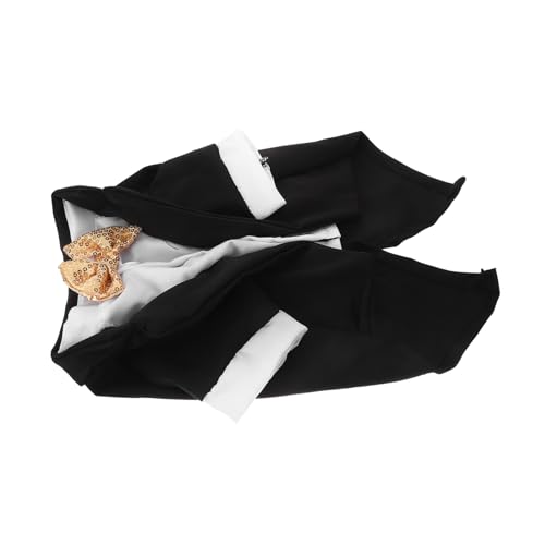 Conjunto formal para perro tuxedo con moño negro