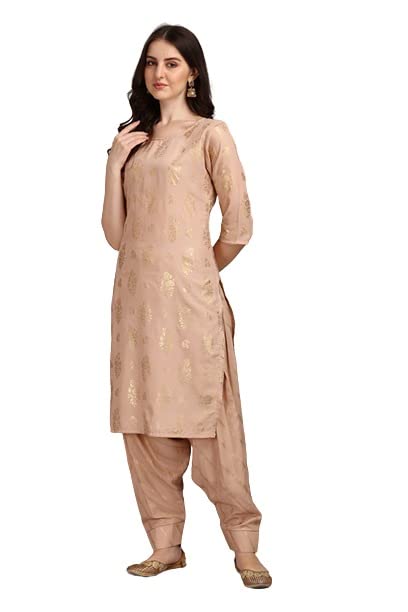 Gufrina Women's Rayon Straight Kurta & Dhoti Pant With Round Neck 3/4Th Sleeves Solid Pattern Calf Length A Line Style And Regular Fit