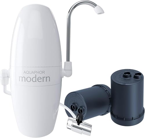 AQUAPHOR On Tap Water Filter Modern H (for hard water) White