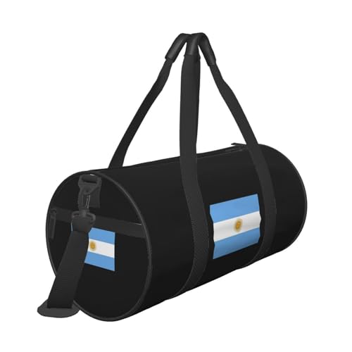 Flag of Argentina Convertible Garment Bag with Shoulder Strap, Carry on Garment Duffel Bag for Men Women - Rolling Foldable for Travel Luggage Bags (Black)4