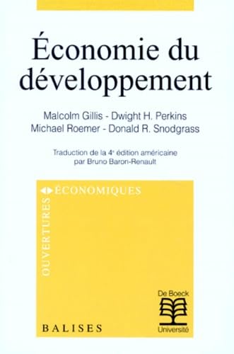 Economie du Developpment [French] 2804127583 Book Cover