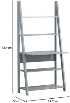 Timber Art Design Riva Ladder Shelf 5 Tier Open Storage Shelves Industrial Bookcase Rack Plant Stand for Living Room Bedroom Kitchen Rustic Shelf Organiser Unit 175.4 x 84.2 x 50 cm