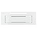 GLOBALO Campana extractora empotrable para cocina, ventilador plano con iluminación, ancho de montaje de 80 cm, 4 niveles de potencia, cristal templado y acero lacado, Loteo 80.4 blanco