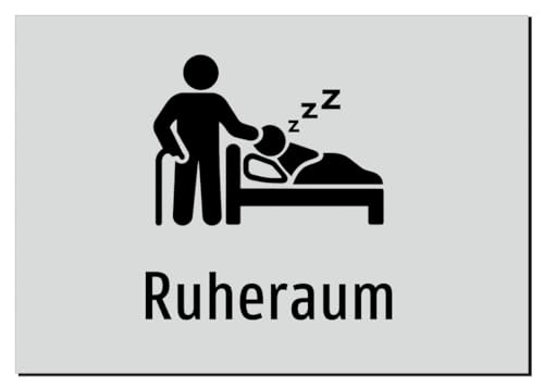 Ruheraum – Aufkleber A4: 297x210mm – Mit Grafik und Text