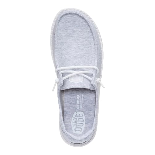 Image of HEYDUDE Women's Wendy Stretch Jersey Slip On Shoes | Lightweight Comfortable Travel Loafers with Elastic Laces